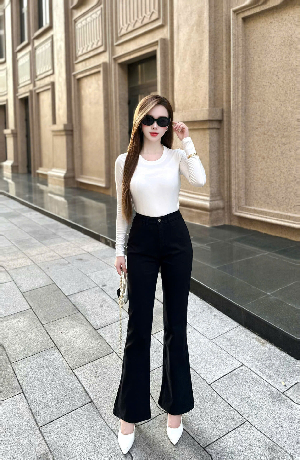 QUẦN JEANS NỮ ỐNG VẨY