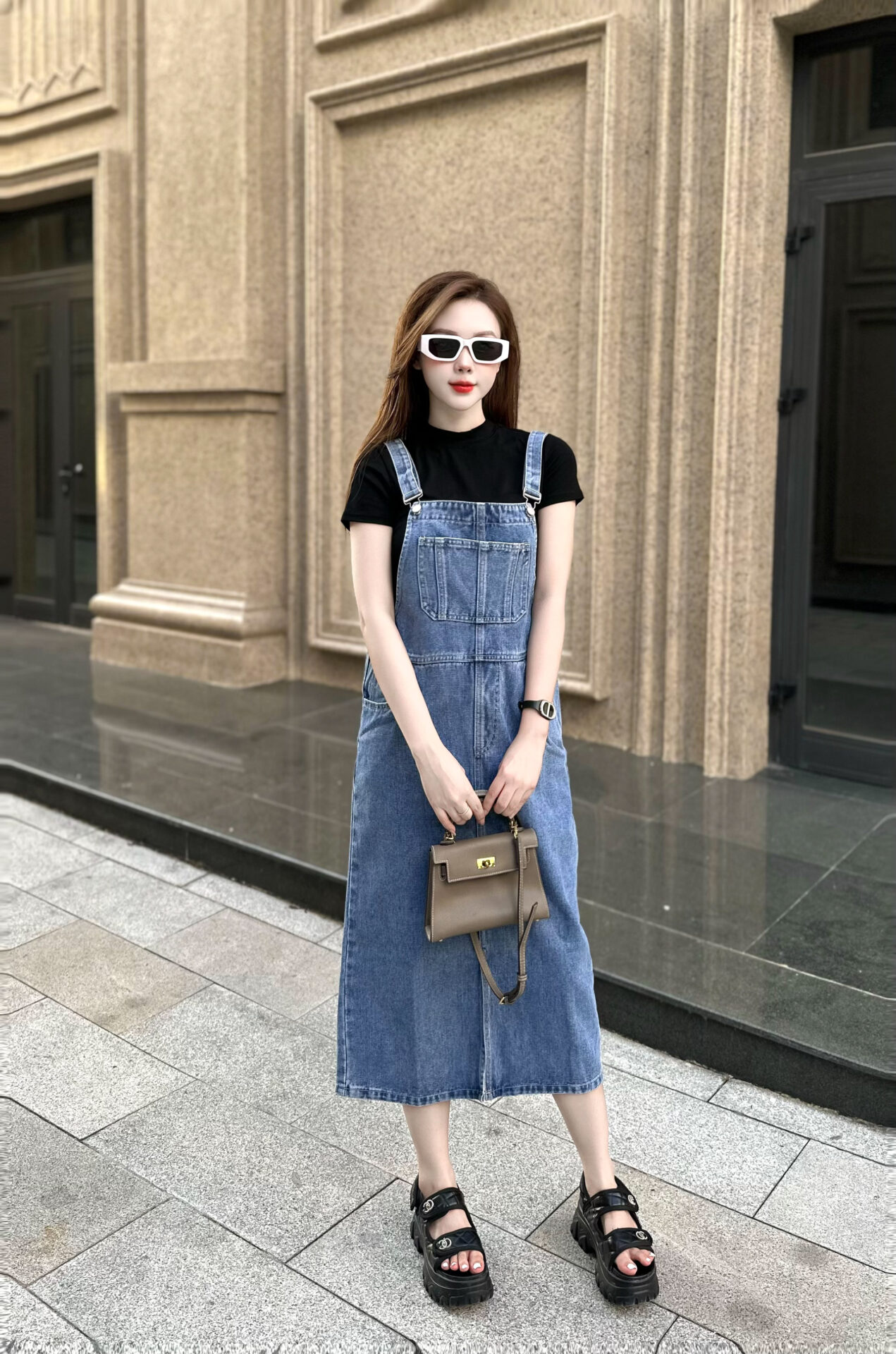 Yếm Jeans Nữ Thân Trước - Ảnh 6