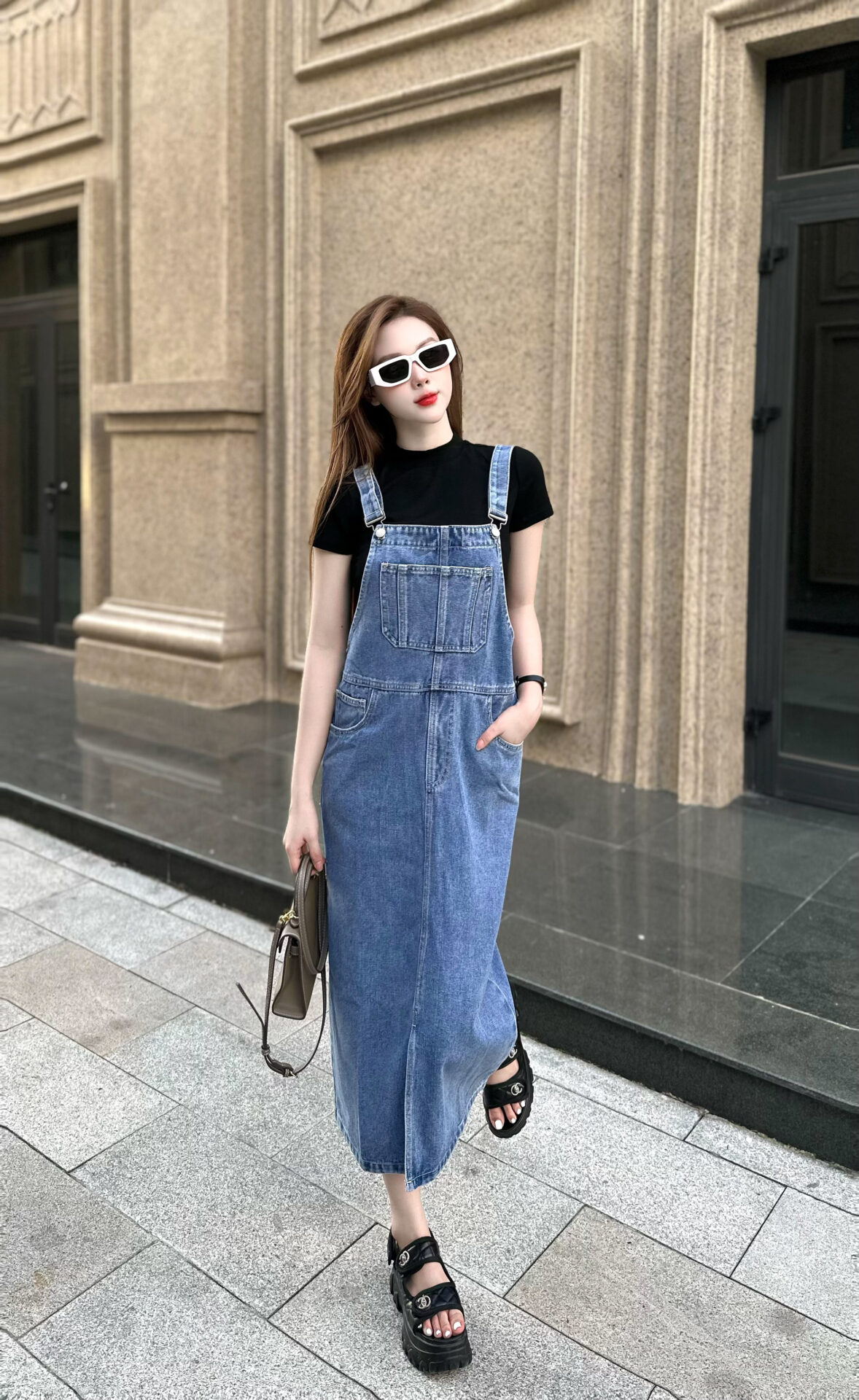 Yếm Jeans Nữ Thân Trước - Ảnh 9