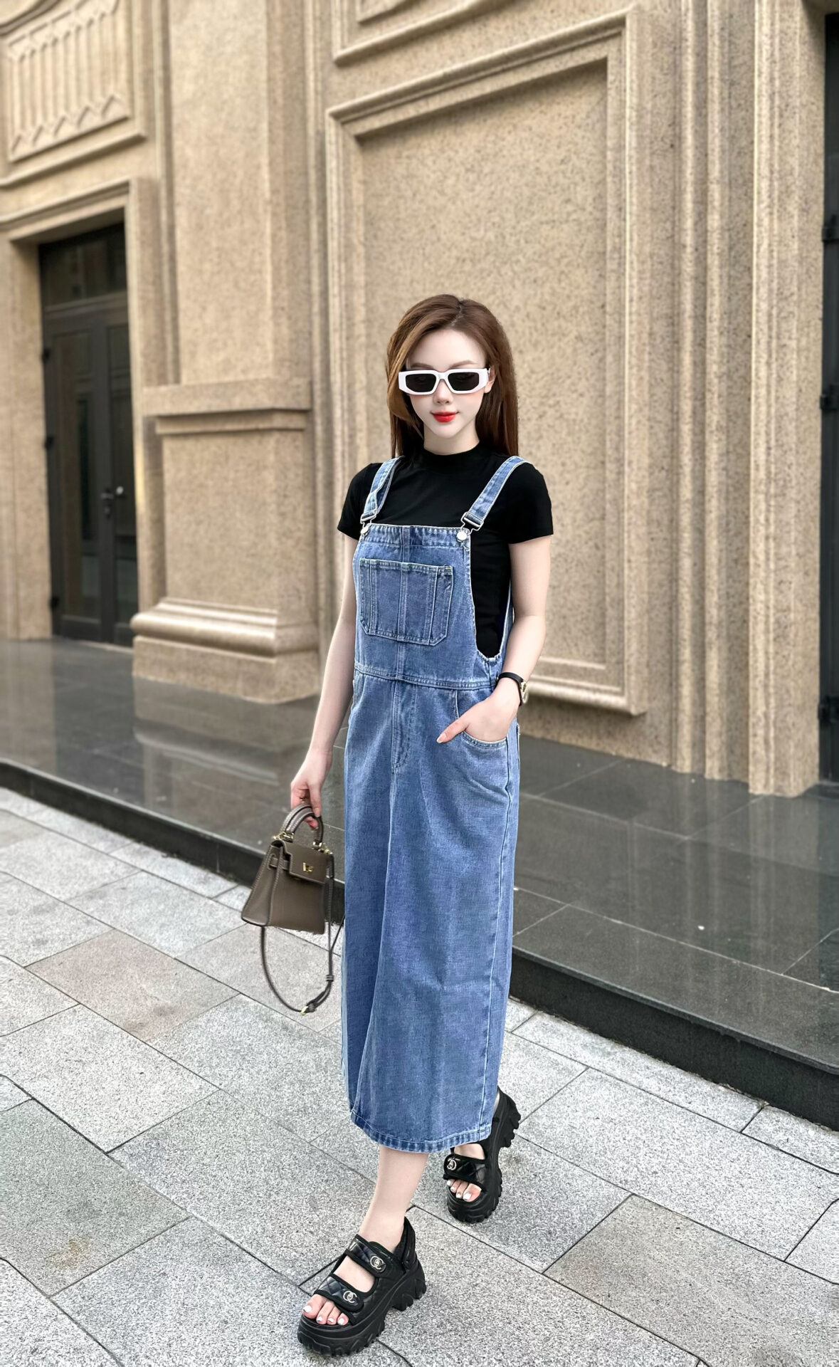 Yếm Jeans Nữ Thân Trước - Ảnh 7