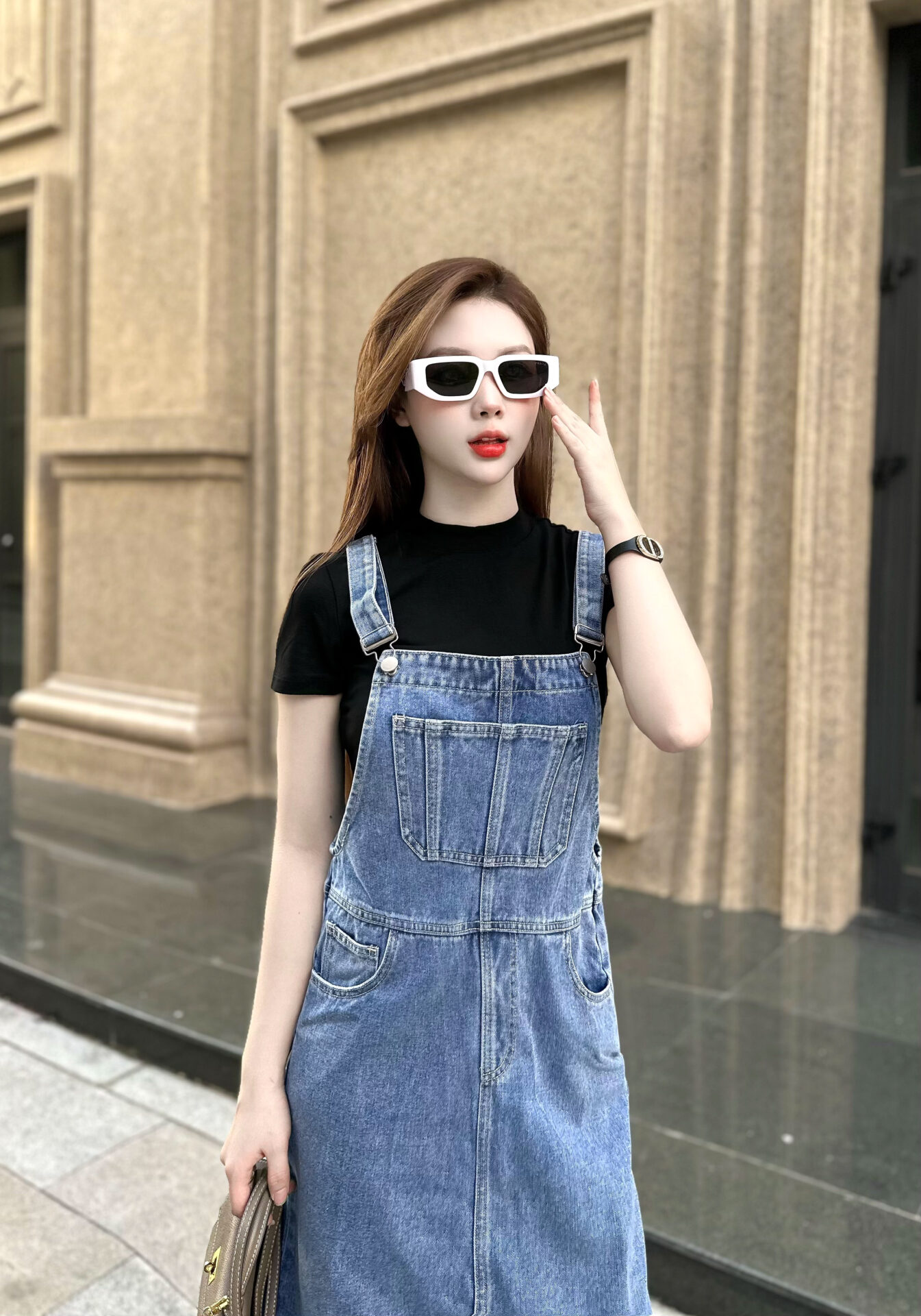 Yếm Jeans Nữ Thân Trước - Ảnh 10