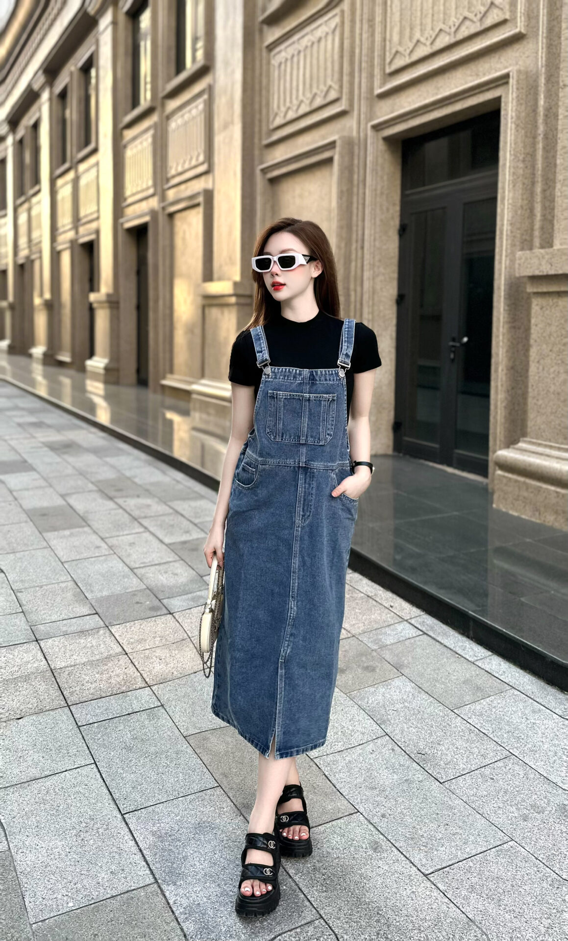 Yếm Jeans Nữ Thân Trước