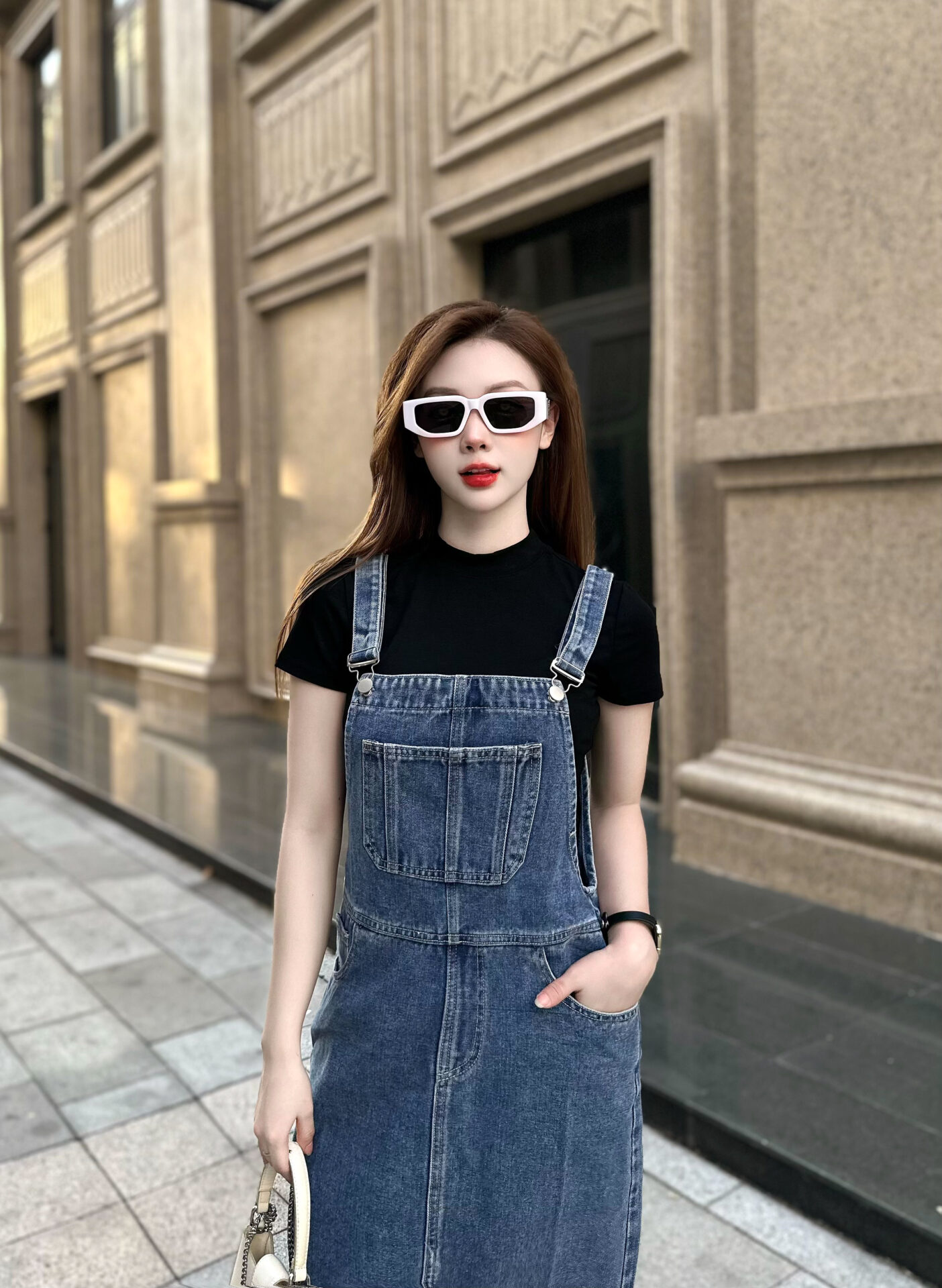 Yếm Jeans Nữ Thân Trước - Ảnh 5