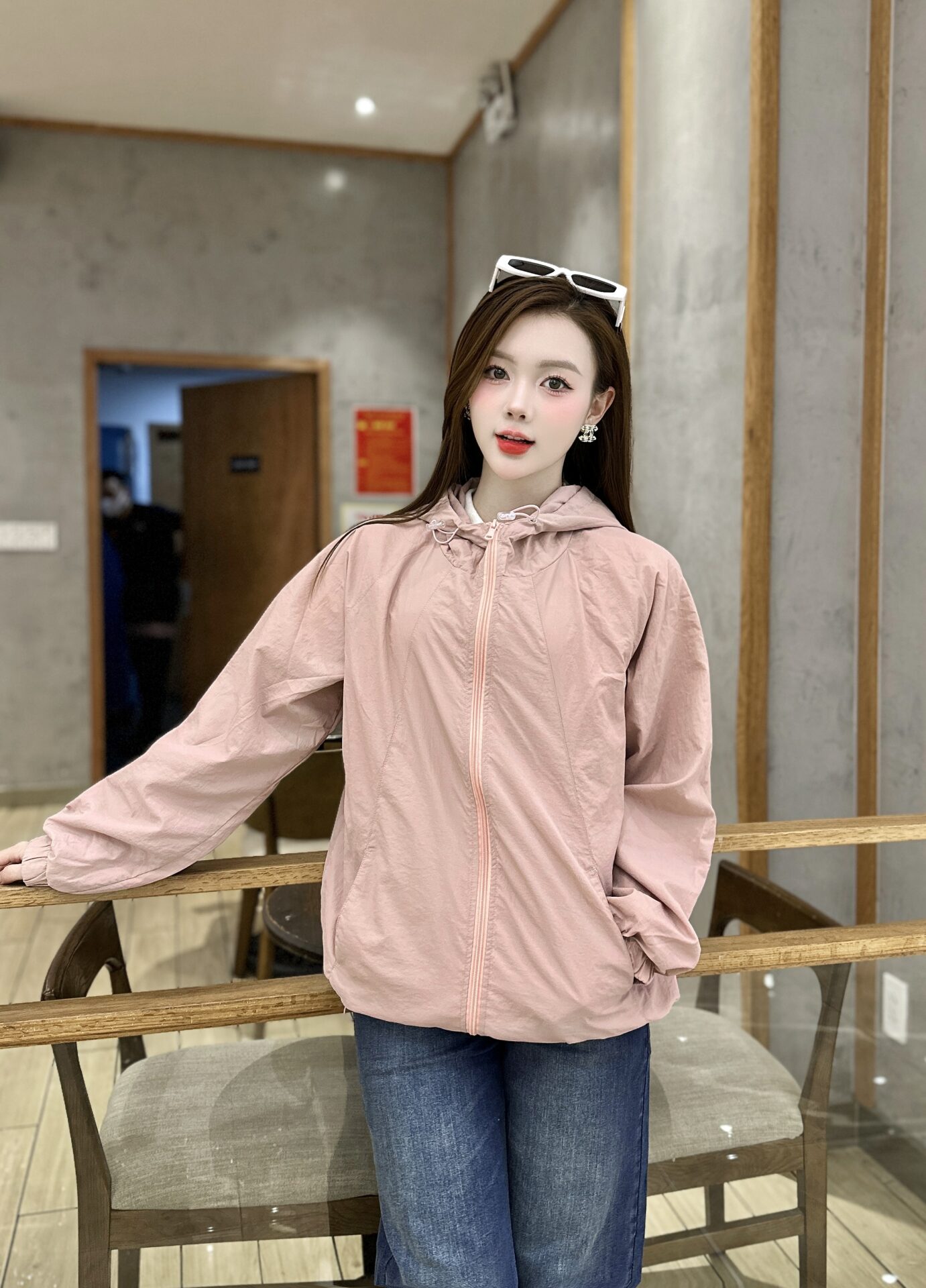 Áo Gió Có Mũ Bổ Thân - Ảnh 2