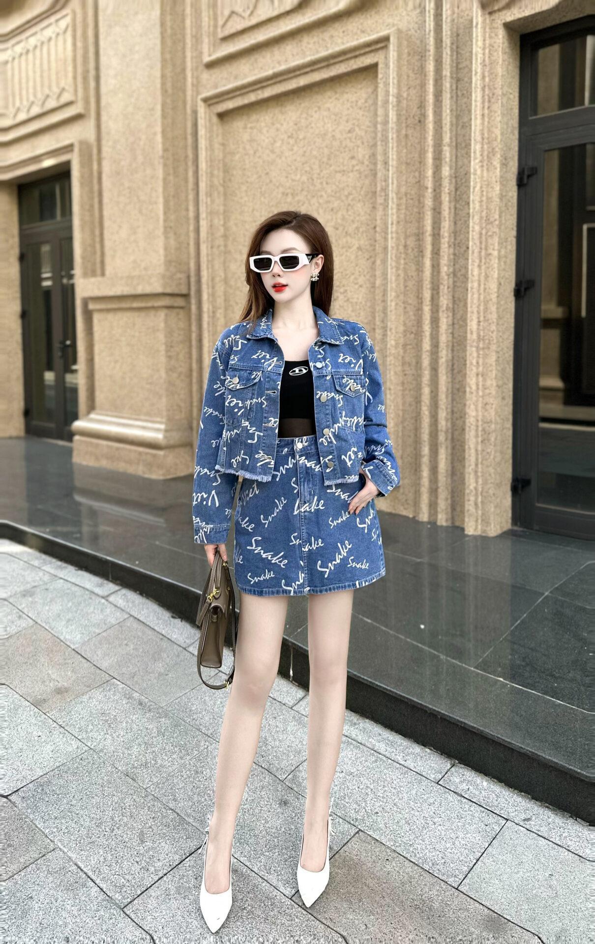 Chân Váy In Tràn Chữ Snake Cực Chất - Ảnh 9