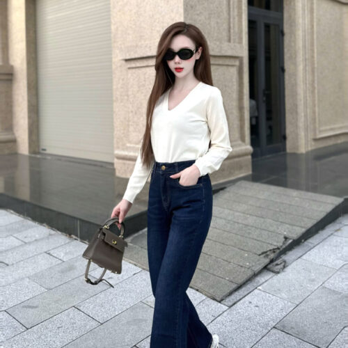 Alternative view of Quần Jeans Ống Vẩy Nữ