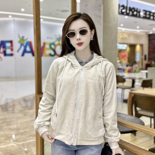 Alternative view of Áo Nỉ Khóa Kéo Có Mũ Sticker Whatever