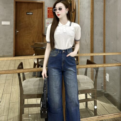 Alternative view of Áo Len Nữ Ngắn Tay Cổ Polo