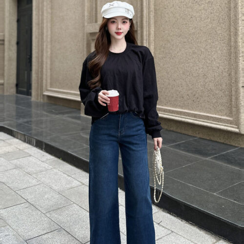 Áo Cotton Nữ Dài Tay Dúm Gấu