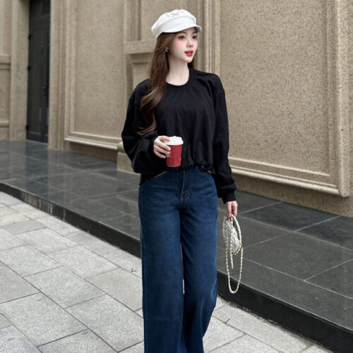 Alternative view of Áo Cotton Nữ Dài Tay Dúm Gấu