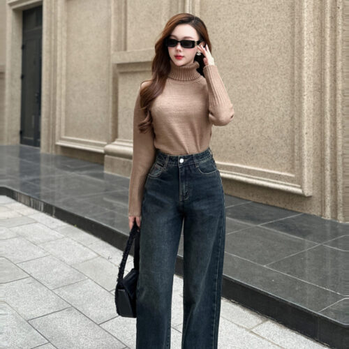 Alternative view of Áo Len Nữ Cổ Cao Dài Tay