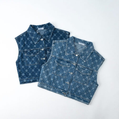 Áo Khoác Jeans Nữ In Tràn