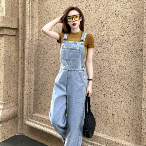 Alternative view of Quần Yếm Nữ Cài Cúc Sườn Dây Sau Dáng V