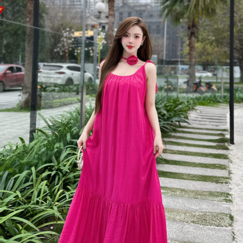 Alternative view of Váy Đũi Maxi hai dây freesize