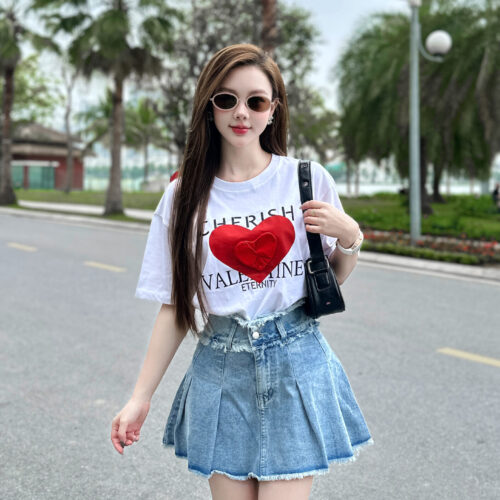 Áo Phông Nữ Cổ Tròn Valentine