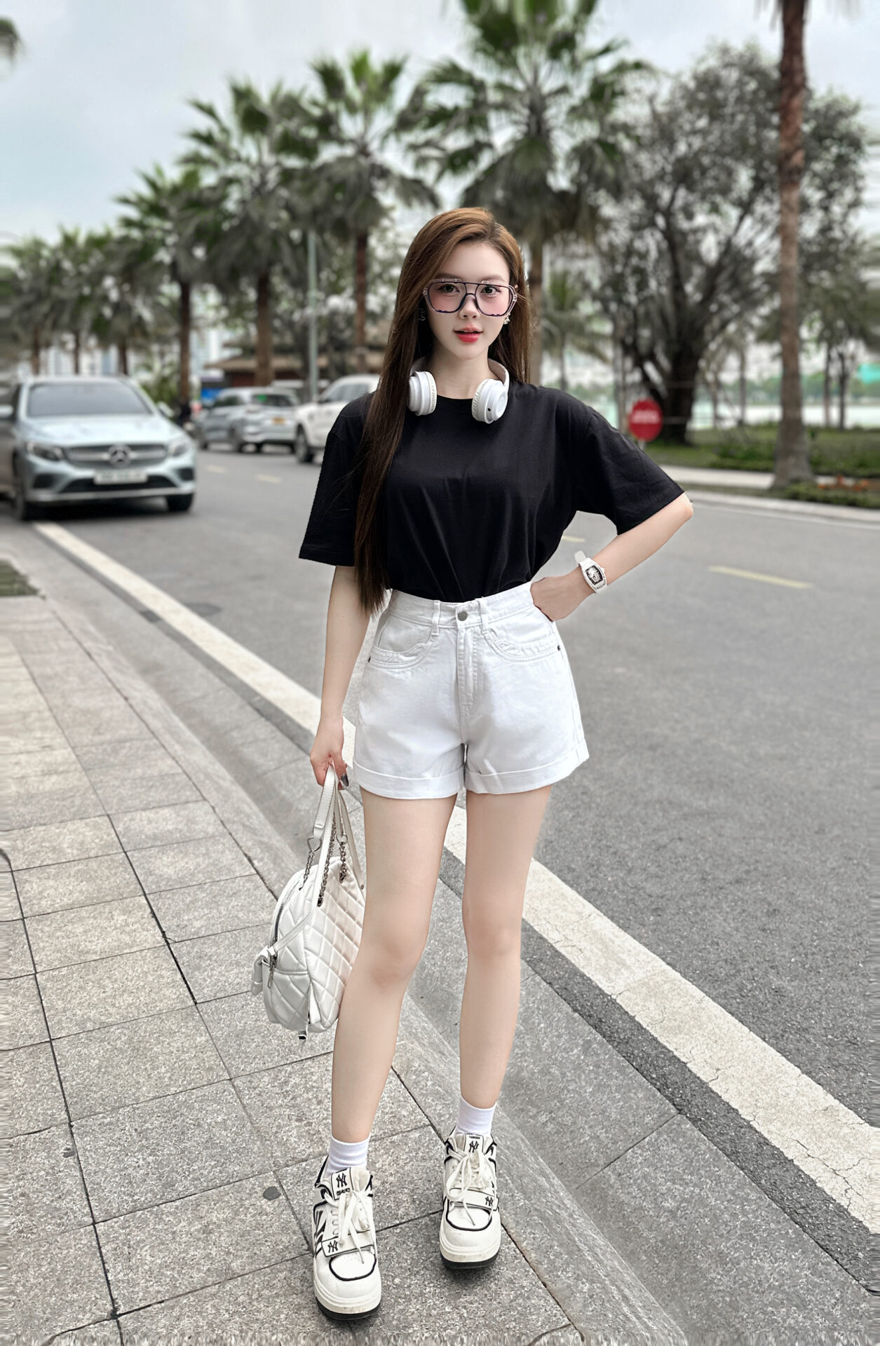 Quần Short Nữ Trang Trí Cá Miệng Túi - Ảnh 6