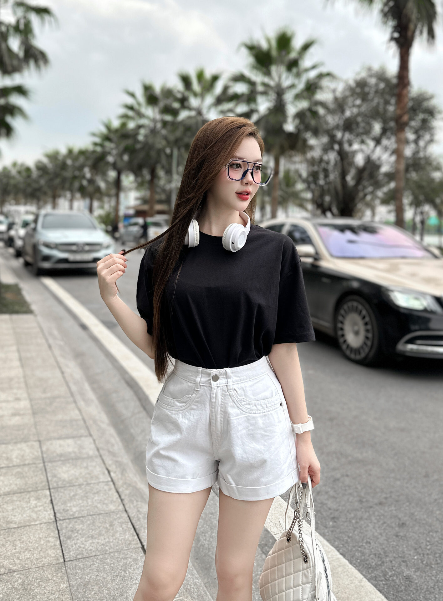Quần Short Nữ Trang Trí Cá Miệng Túi - Ảnh 7