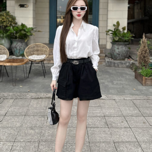 Áo Sơ Mi Nữ Cổ Đức Tay Bồng