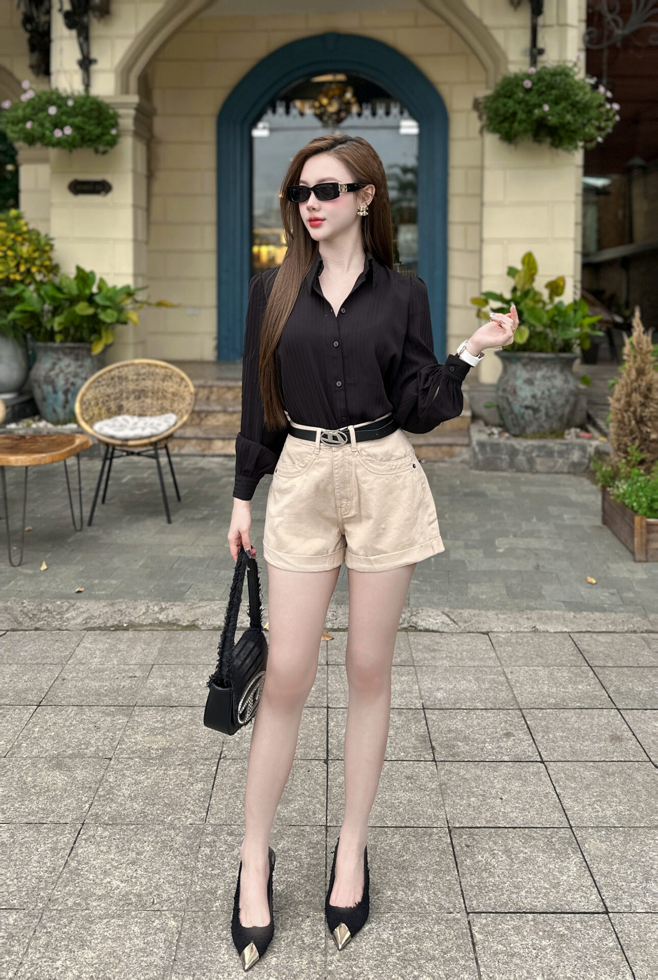 Quần Short Nữ Trang Trí Cá Miệng Túi - Ảnh 9