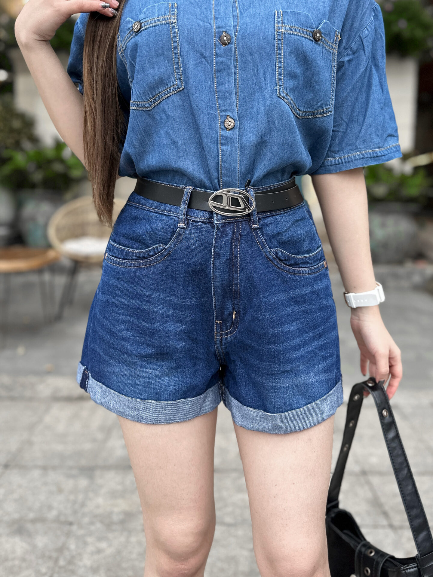 Quần Short Nữ Trang Trí Cá Miệng Túi - Ảnh 10